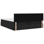 VidaXL Cadre de lit ottoman avec matelas noir 200x200cm tissu