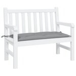 vidaXL Coussin de banc de jardin gris 100x50x7 cm tissu oxford