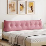 vidaXL Coussin de Dos Rose 200 x 24 x 50 cm Velours
