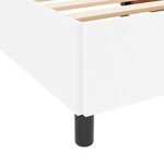 vidaXL Cadre de lit avec matelas Blanc 80 x 200 cm tissu