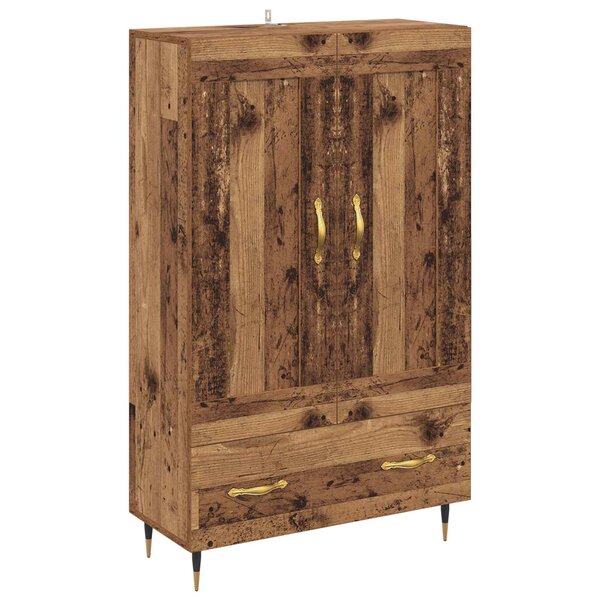 vidaXL Haut Armoire Bois Ancien 69 5 x 31 x 115 cm Bois d'ingénierie