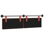 vidaXL Tête de lit suspendue Rouge orange Tissu en velours côtelé