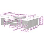 Ensemble de canapé de jardin vidaXL 11 pièces avec coussins Beige Poly Rotin Acacia