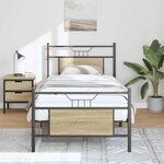 vidaXL Cadre de lit sans matelas chêne sonoma 90x190 cm