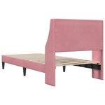 vidaXL Cadre de lit avec tête de lit Rose 100 x 200 cm Velours