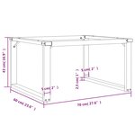 vidaXL Pieds de table basse cadre en O 70x60x43 cm fonte