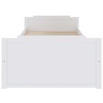 vidaXL Cadre de lit sans matelas blanc bois de pin massif 90x200 cm