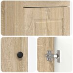 vidaXL Meuble de salle de bain avec évier Chêne Sonoma