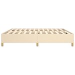 vidaXL Cadre de lit Crème 200 x 200 cm Tissu