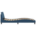 vidaXL Cadre de lit avec tête de lit Dover bleu 100x200cm tissu