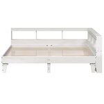 vidaXL Lit bibliothèque sans matelas blanc 200x200 cm bois pin massif