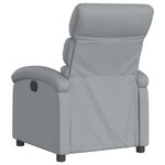 vidaXL Fauteuil inclinable de massage gris clair tissu