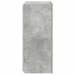 vidaXL Meuble TV mural avec lumières LED gris béton 40 5x35x80 cm