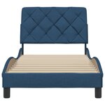 vidaXL Cadre de lit sans matelas bleu 80x200 cm tissu