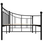 vidaXL Cadre de lit de repos sans matelas noir métal 90x200 cm
