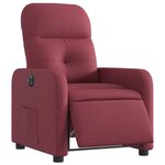 vidaXL Fauteuil inclinable électrique Rouge bordeaux Tissu