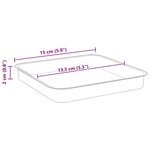 vidaXL Plateau carré à fleurs 24 pc Rouge brique 15 x 15 x 2 cm