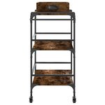 vidaXL Chariot de cuisine chêne fumé 81 5x41x92 5 cm bois d'ingénierie