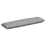 vidaXL Coussin de Dos Gris nuage 180 x 19 x 50 cm tissu