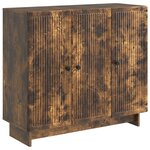 vidaXL Buffet Chêne fumé 89 x 34 5 x 80 cm Bois d'ingénierie