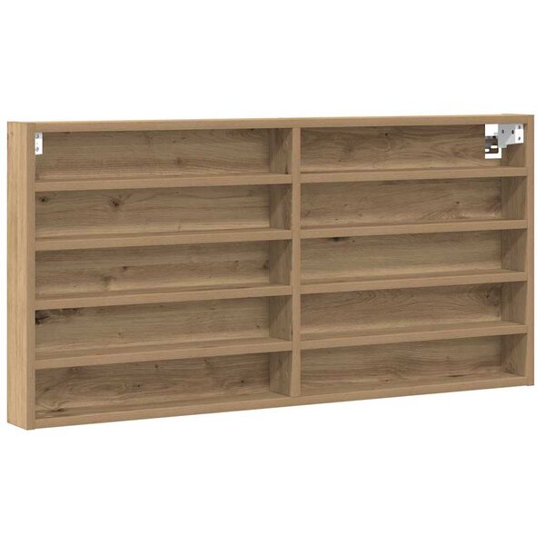 vidaXL Cabinet d'Affichage chêne artisanal 100 x 8.5 x 50 cm
