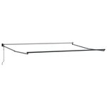 vidaXL Auvent Rétractable Vert et blanc 400 × 350 cm Tissu et Métal