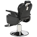 vidaXL Chaise de barbier Noir 72x68x98 cm Similicuir