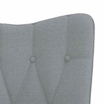 vidaXL Chaise de relaxation avec tabouret Gris clair Tissu
