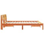 vidaXL Cadre de lit Marron cire 160 x 200 cm Bois massif en pin