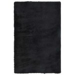 vidaXL Tapis Shaggy à poils longs NAVARRA noir 130x200 cm polyester