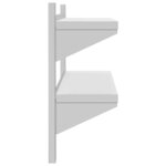 vidaXL Étagère murale 2 niveaux 100x23 5x60cm argenté acier inoxydable
