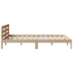 vidaXL Cadre de lit sans matelas 135x190 cm bois de pin massif