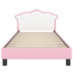 vidaXL Cadre de lit pour enfants avec tête de lit Rose 80 x 200 cm PU