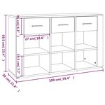 vidaXL Buffet Sonoma gris 100x30x59 5 cm Bois d'ingénierie