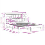 vidaXL Cadre de lit sans matelas blanc 180x200 cm bois massif de pin
