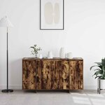 vidaXL Buffet en Chêne Fumé Chêne Fumé Bois 135 x 41 x 75 cm Rangement