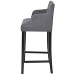 vidaXL Tabourets de bar lot de 2 gris foncé tissu