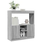 vidaXL Buffet haut sonoma gris 92x33x100 cm bois d'ingénierie