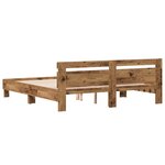 vidaXL Cadre de lit Bois ancien 203 x 185 x 70 cm Bois d'ingénierie