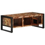 vidaXL Table basse multicolore 90x50x36 cm bois de récupération massif