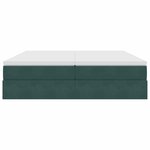 vidaXL Lit avec rangement et matelas Vert foncé 180 x 200 cm Velours