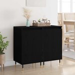 vidaXL Buffet 2 Pièces Chêne noir 40 x 35 x 70 cm