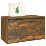 Banc banquette d'entrée 80 x 40 x 45 cm chêne fumé bois d'ingénierie 02_0010772