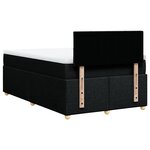 vidaXL Sommier à lattes de lit avec matelas noir 120x190 cm tissu