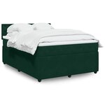 vidaXL Sommier à lattes de lit et matelas Vert foncé 140x200cm Velours