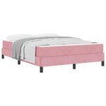 vidaXL Lit à ressorts avec matelas Rose 140 x 200 cm tissu
