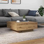 vidaXL Table Basse chêne artisanal 80 x 80 x 31 cm Bois d'ingénierie