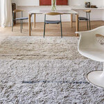 Tapis laine poils longs - naturel marron - 200 x 300 cm