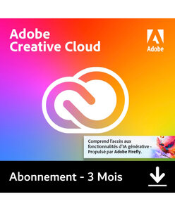 Adobe Creative Cloud (CC) Pro - 3 mois - Clé licence à télécharger