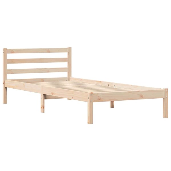 vidaXL Cadre de lit Marron 215 5 x 95 5 x 69 5 cm Bois de Pin Massif